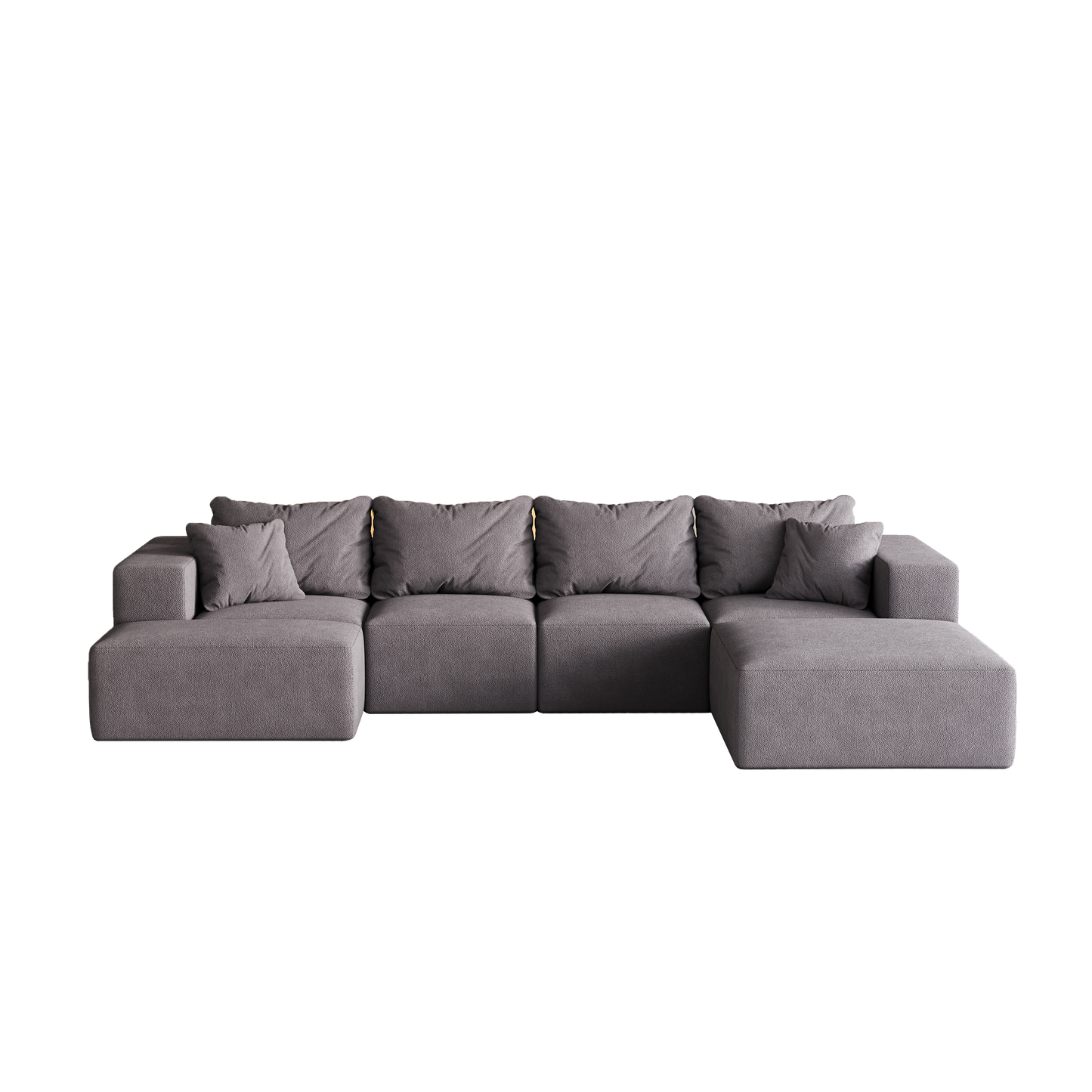 Modern Upholstered Sectional Boneless Couch Set