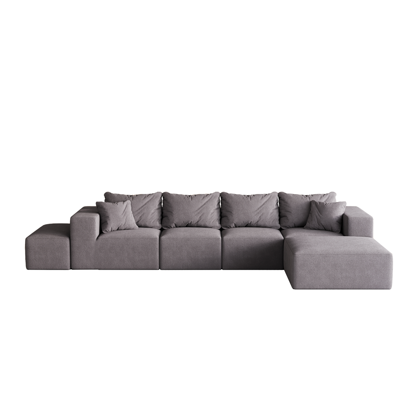 Modern Upholstered Sectional Boneless Couch Set